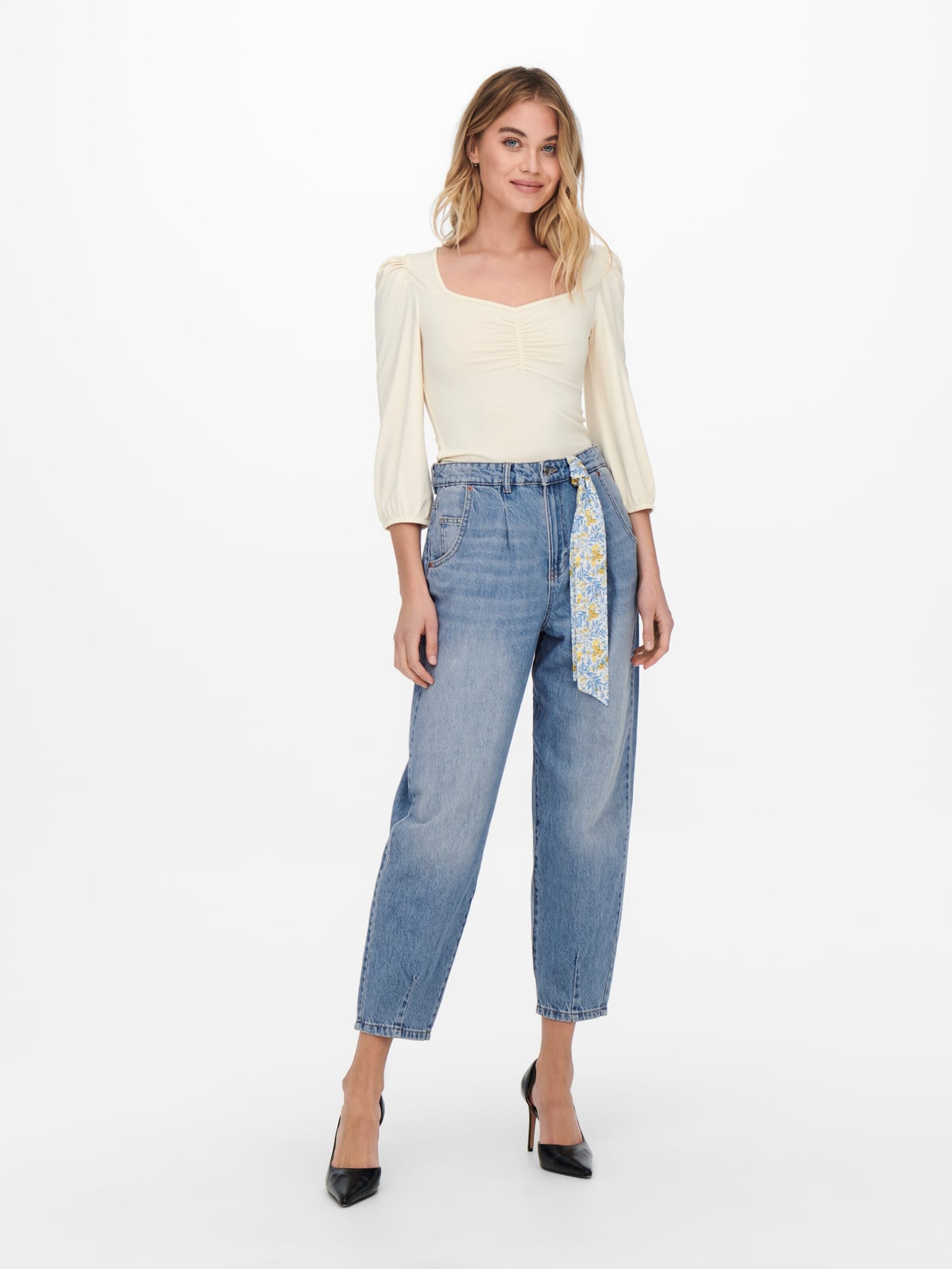 ONLY Baggy Broek in Blauw