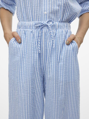 VERO MODA Wide leg Broek in Blauw