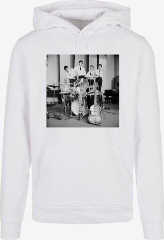 Merchcode Sweatshirt ''Beatles - Rehearsal Room' in Weiß: predná strana