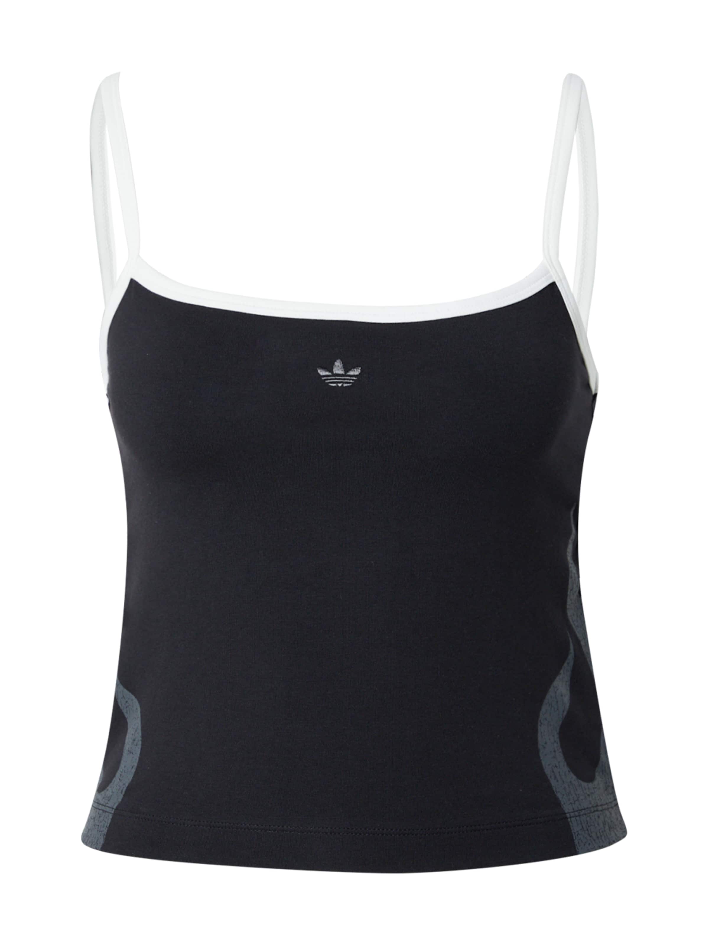 ADIDAS ORIGINALS Topp 'Flames' i svart: framsida