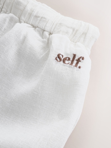 self. Regular Pants in White