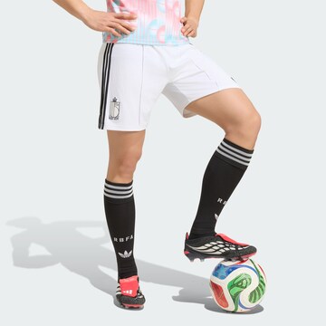 ADIDAS PERFORMANCE Regular Sports trousers 'Belgium 26 Away' in White: front