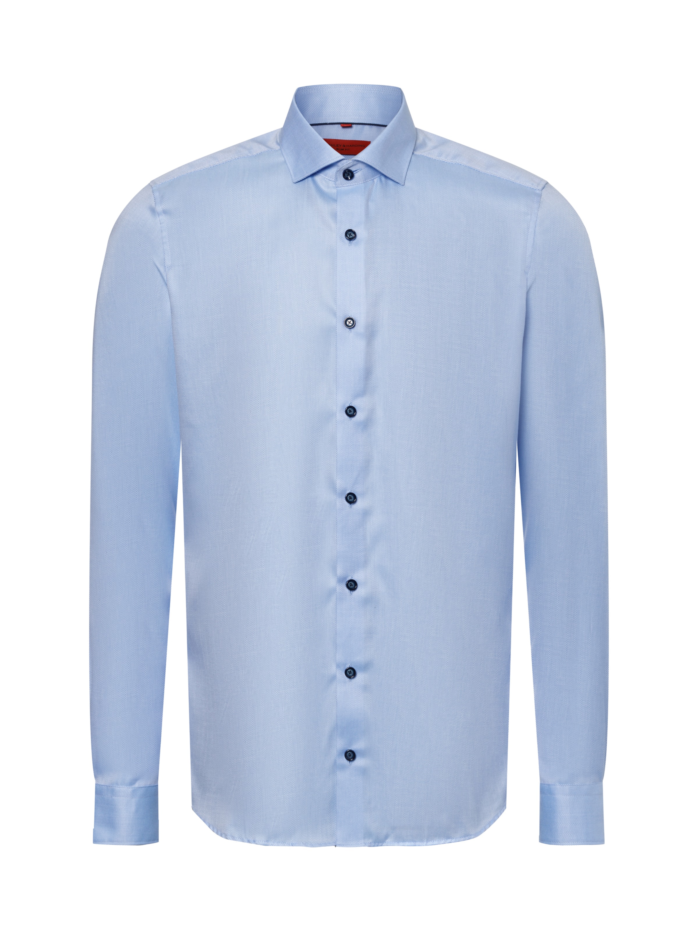 Finshley & Harding Slim fit Business shirt in Blue: front