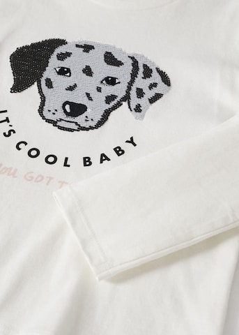 Tricou 'Animals' de la MANGO KIDS pe alb