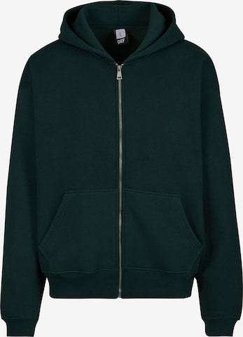 DEF - Sudadera con cremallera en verde: frente