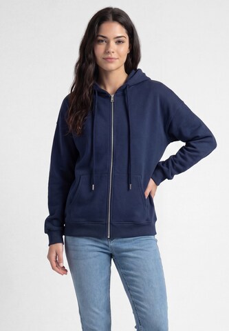 MYMO - Sudadera con cremallera en azul: frente