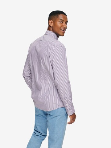 ESPRIT Slim fit Button Up Shirt in Purple