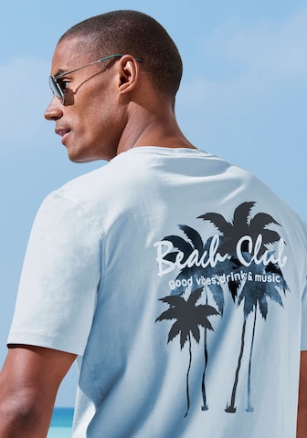 BEACH TIME Shirt in Blue
