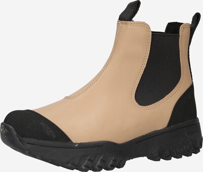 WODEN Chelsea boots 'Magda' in de kleur Mokka / Zwart, Productweergave
