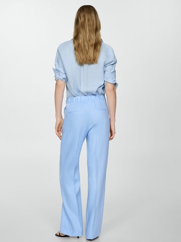 MANGO Voľný strih Plisované nohavice 'SAMARA' - Modrá