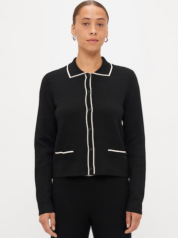 Vero Moda Petite Knit cardigan 'VMGOLD' in Black: front