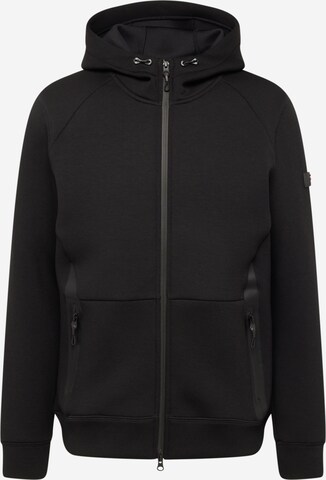 Peuterey Zip-Up Hoodie in Black: front