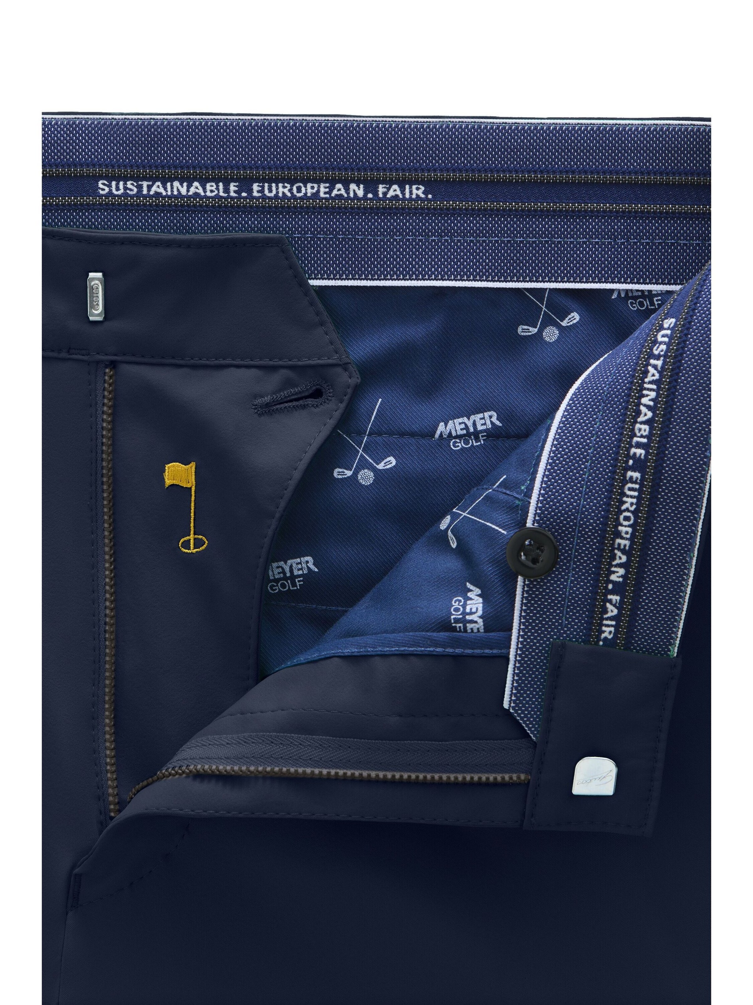 MEYER Regular Chino 'Oakmont 2-8626' in Blauw