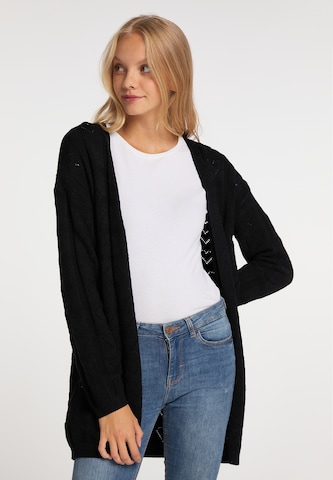 MYMO Knit Cardigan in Black: front