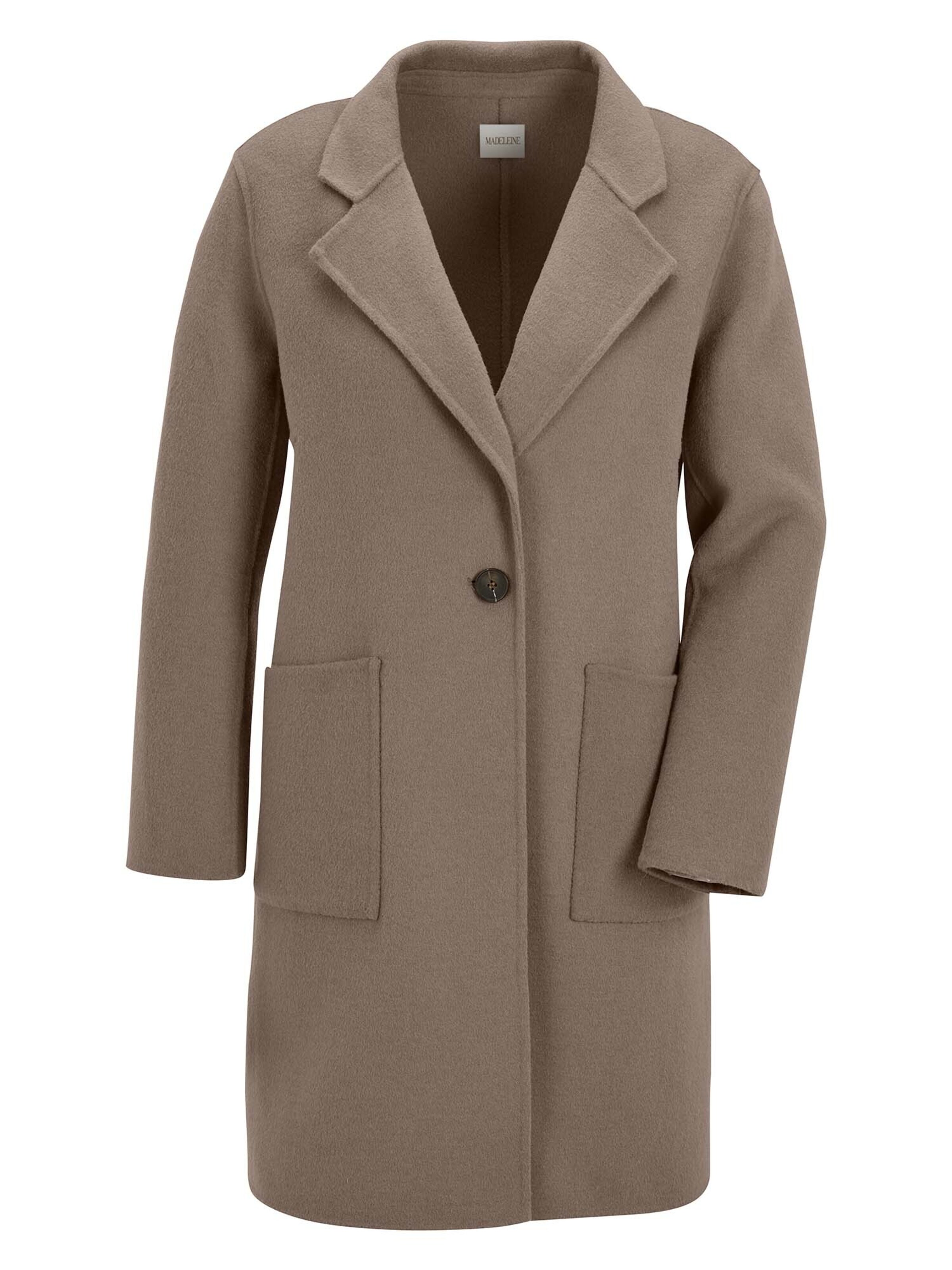 MADELEINE Mantel in Grau: Vorderseite