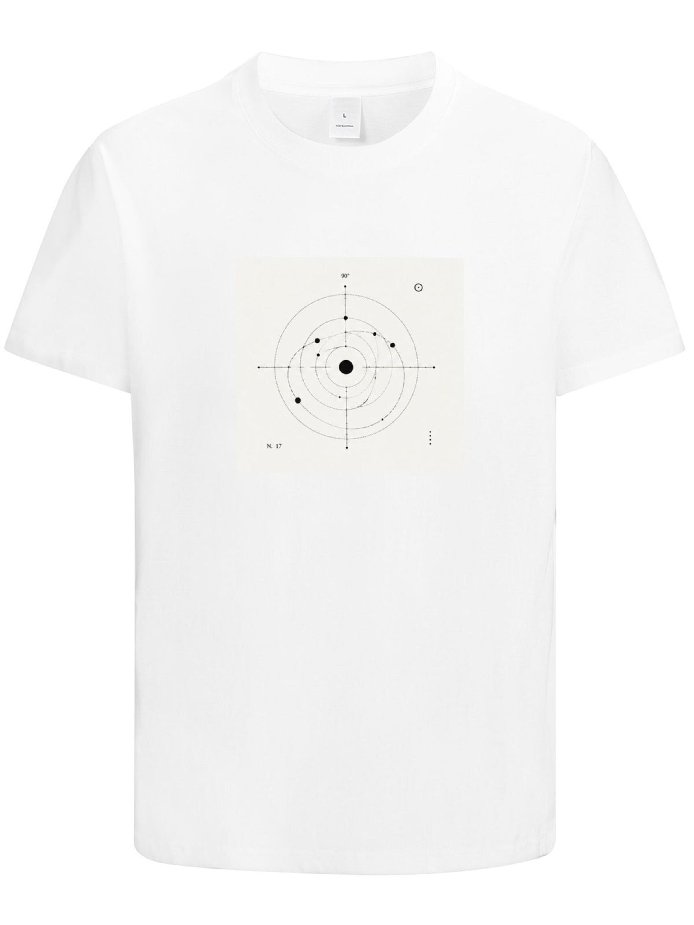 HUSKSWARE Shirt 'Herren T-Shirt mit abstraktem Grafikprint' in White: front