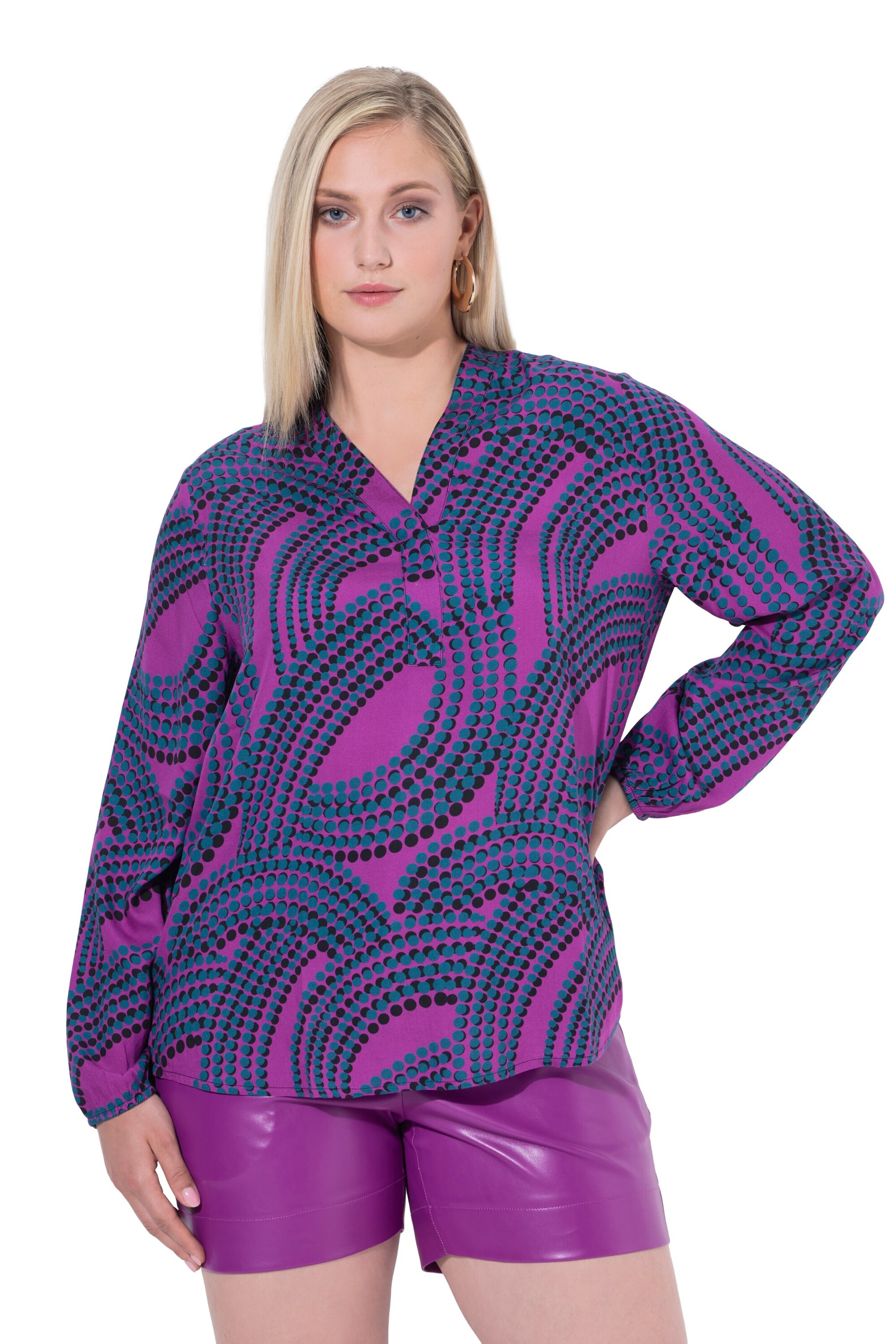 Ulla Popken Tuniek in Lila: voorkant