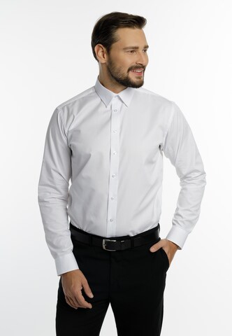 Coupe regular Chemise business DreiMaster Klassik en blanc : devant