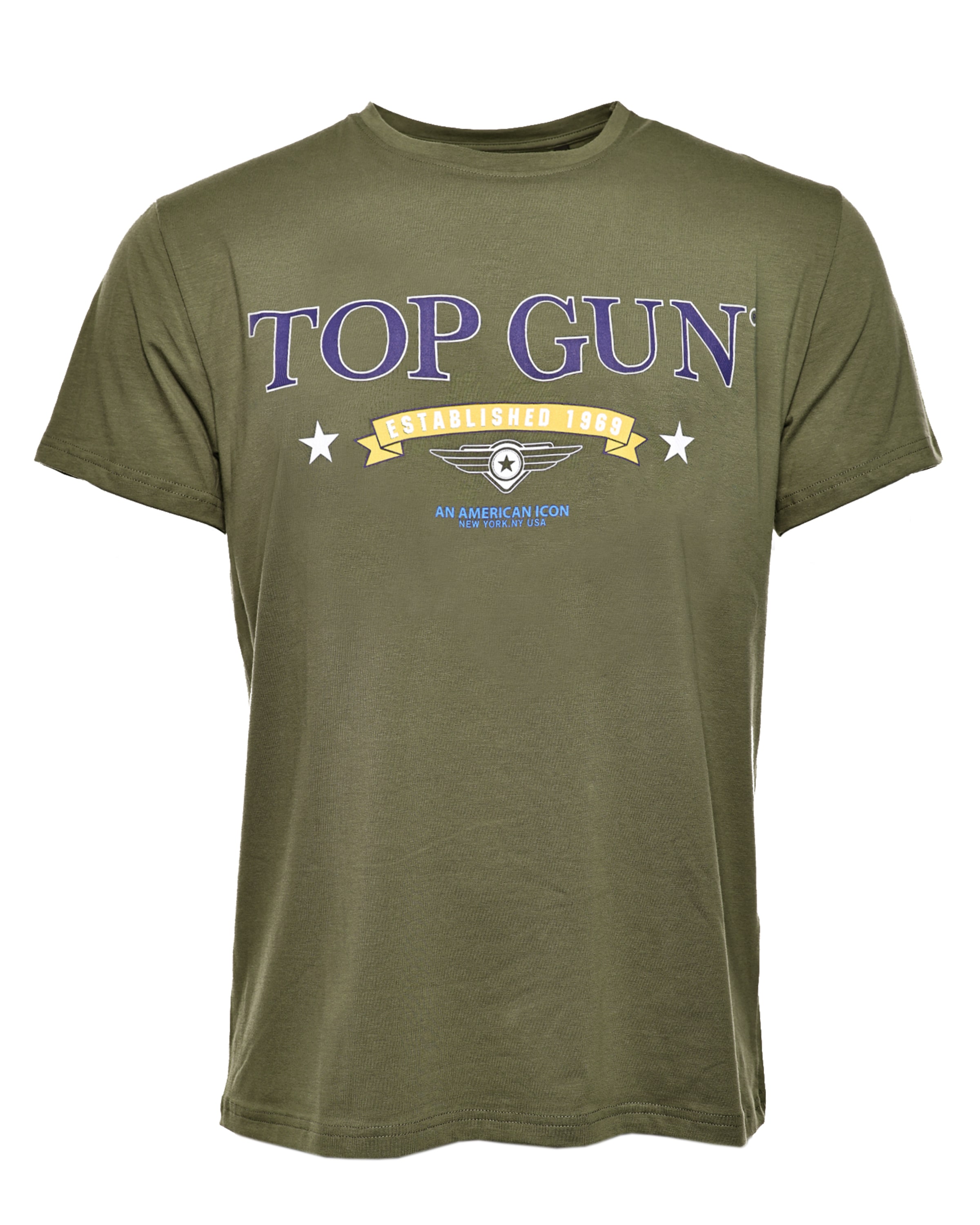 TOP GUN T-Shirt in Grün: Vorderseite