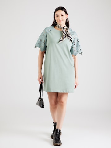 ONLY Carmakoma Jurk 'CARGloria' in Groen: voorkant