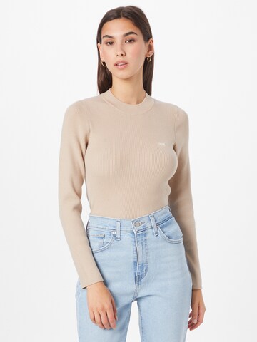 Pull-over 'Crew Rib Sweater' LEVI'S ® en beige : devant