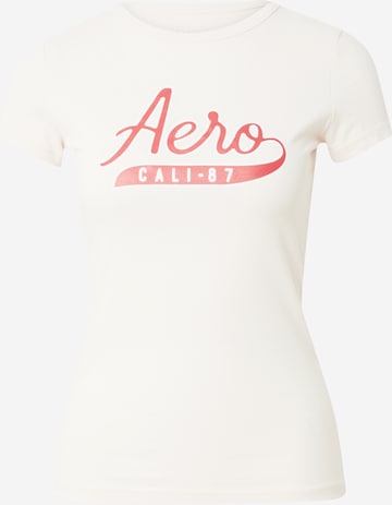 AÉROPOSTALE T-Shirt 'CALI' in Beige: predná strana