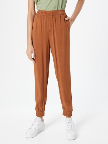 Effilé Pantalon 'Civic' Iriedaily en marron : devant