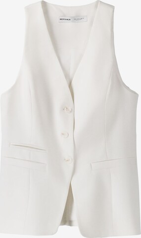 BershkaPrsluk od odijela - bijela boja: prednji dio