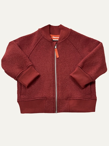 LiVi BERLIN Winterjacke 'BOMBERJACKE AUS WALK Lava' in Rot: Vorderseite
