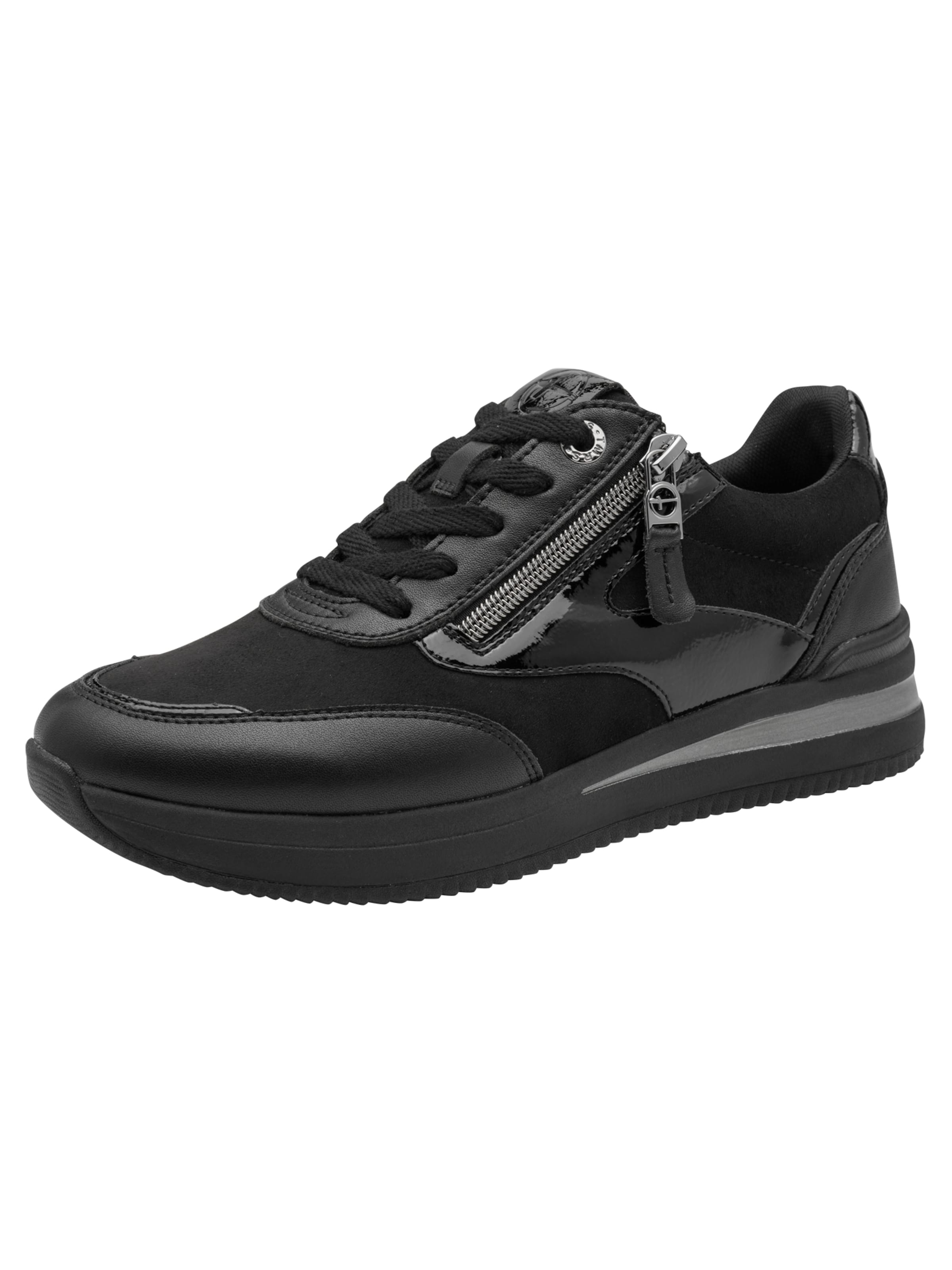 Baskets basses Tamaris en noir : devant