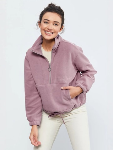 Tommy Life Fleece Jacket in Purple: front