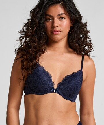 Hunkemöller Push-up Minimizer in Blauw: voorkant