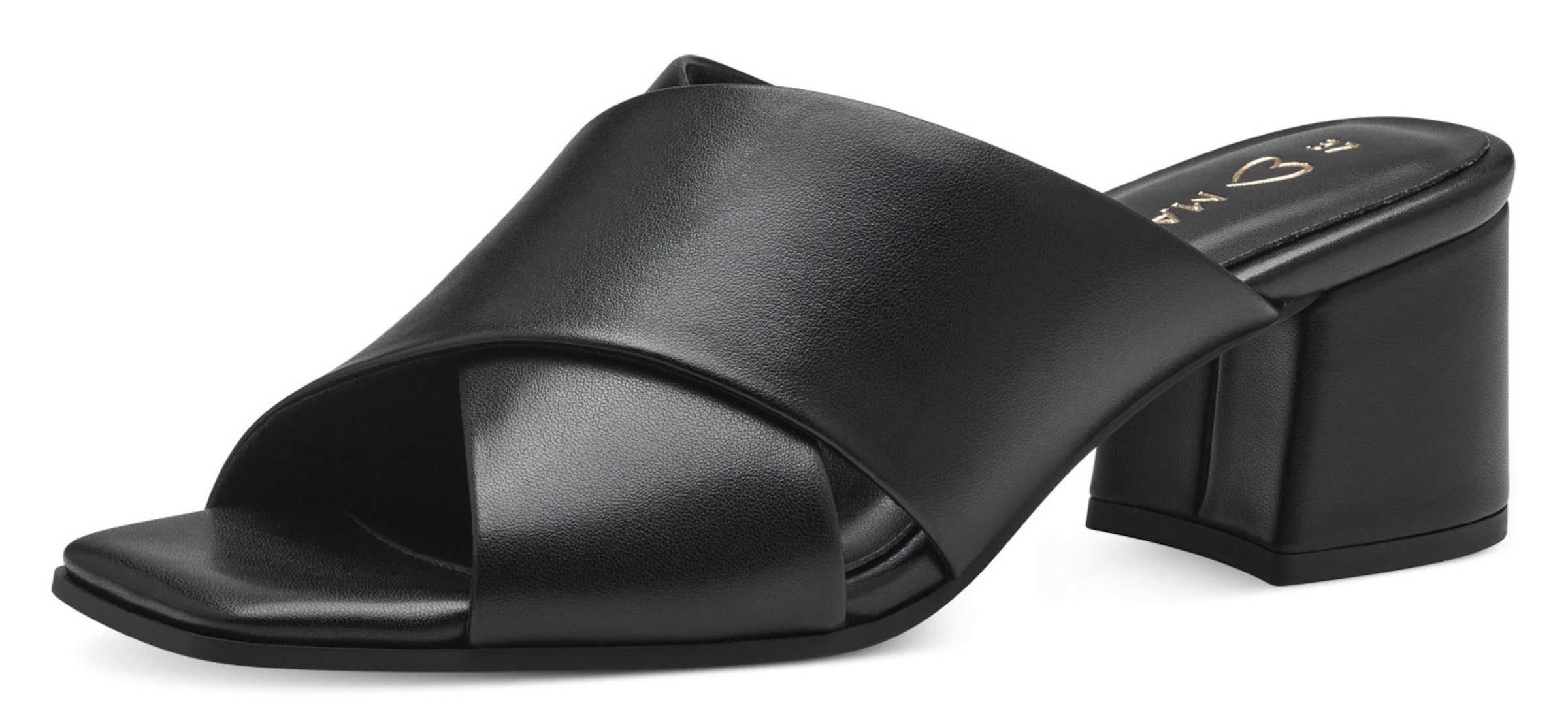 MARCO TOZZI Pantolette in Schwarz: Vorderseite