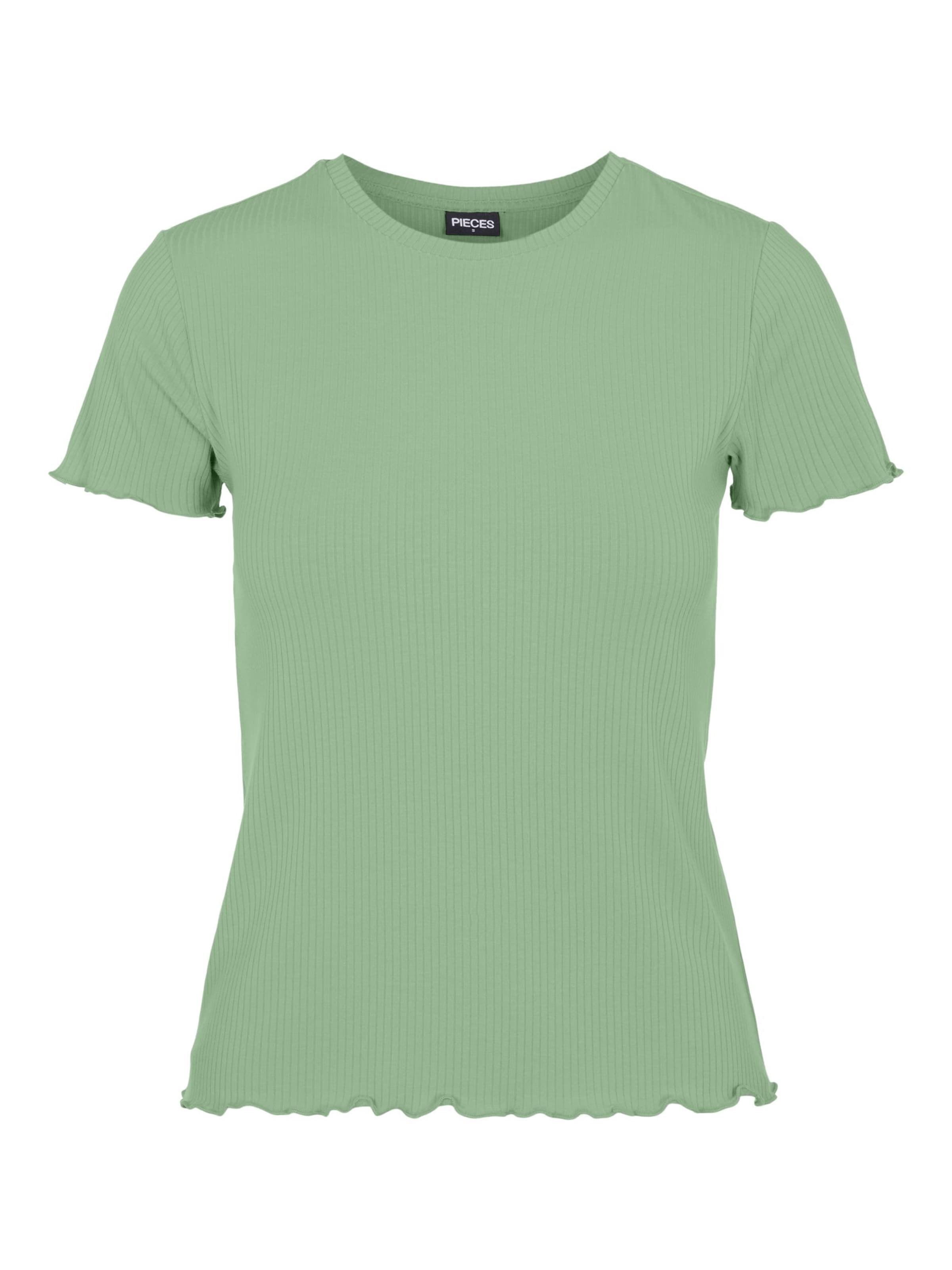 PIECES Shirt 'NICCA' in Green: front