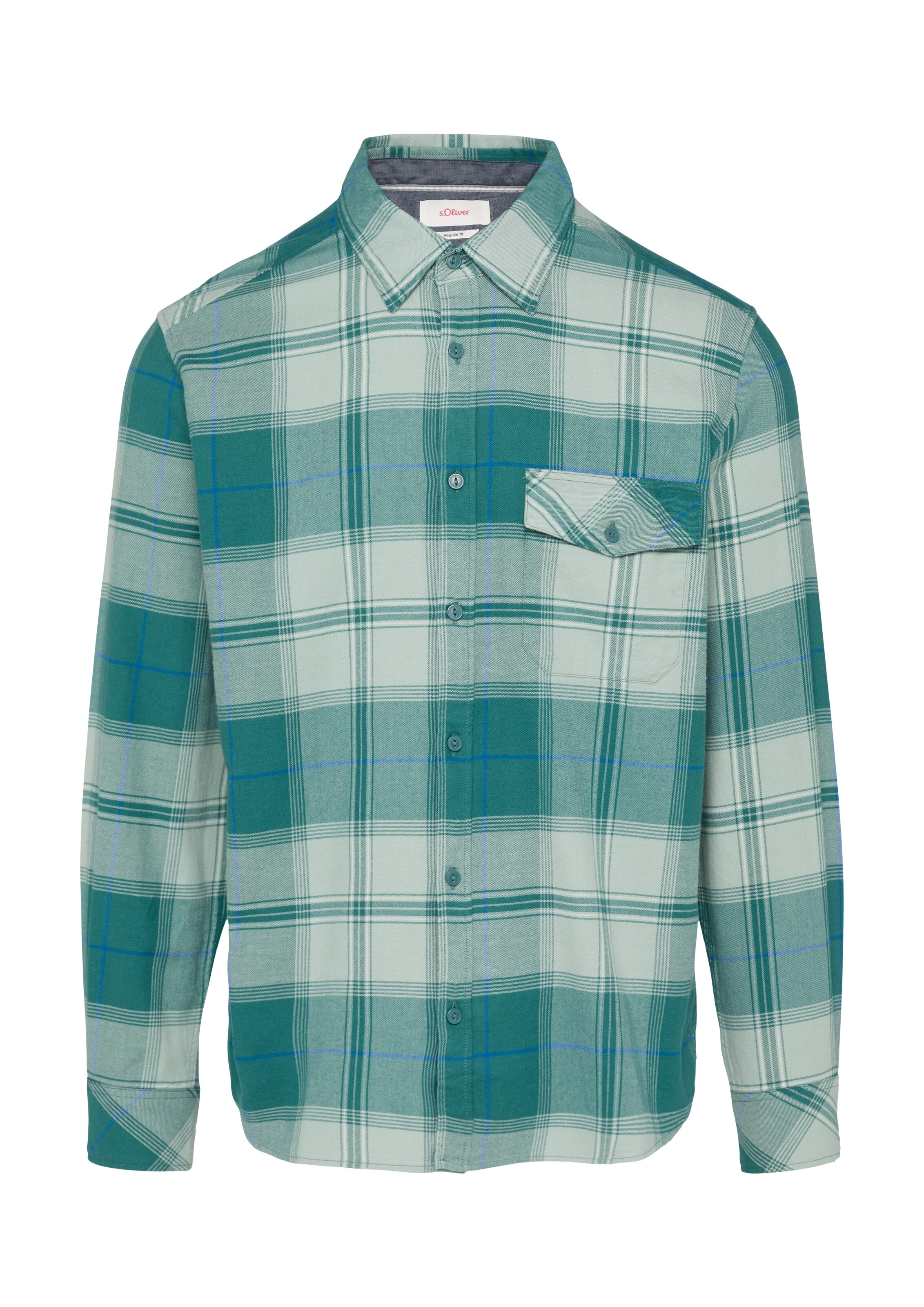 s.Oliver Overhemd in Groen: voorkant