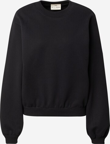 A LOT LESS Sweatshirt 'Haven' (GOTS) in Schwarz: predná strana