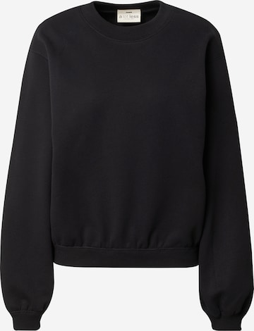 A LOT LESS Sweatshirt 'Haven' in Zwart: voorkant