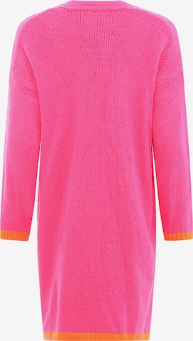 Zwillingsherz Knit cardigan 'Neon & Love' in Pink