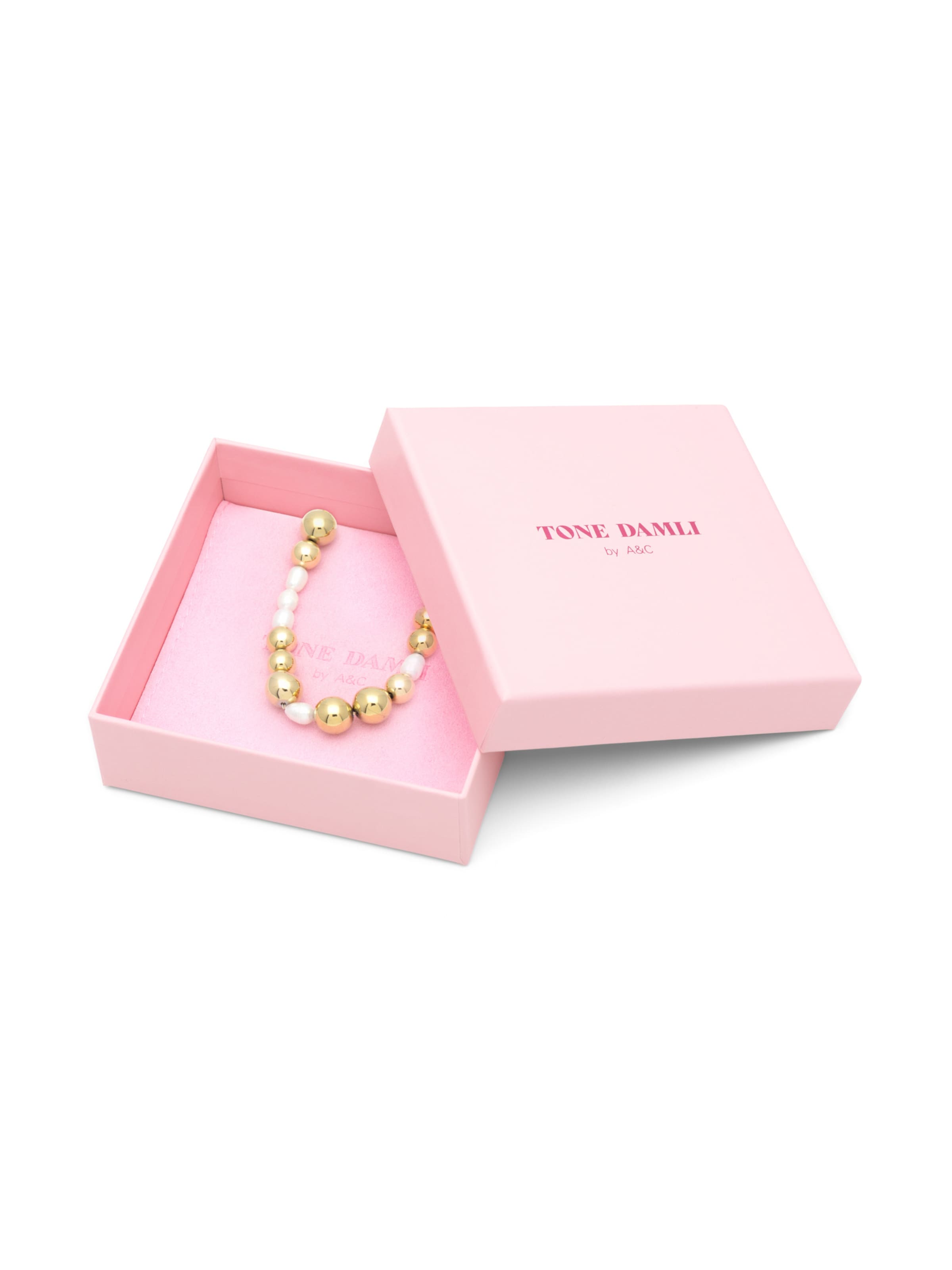 Chaîne 'Tone Damli  - Pearls' A&C Oslo – Nordic Design Jewellery en or