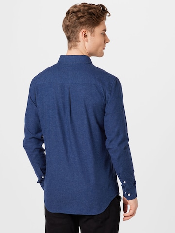 anerkjendt - Regular Fit Camisa 'KONRAD' em azul