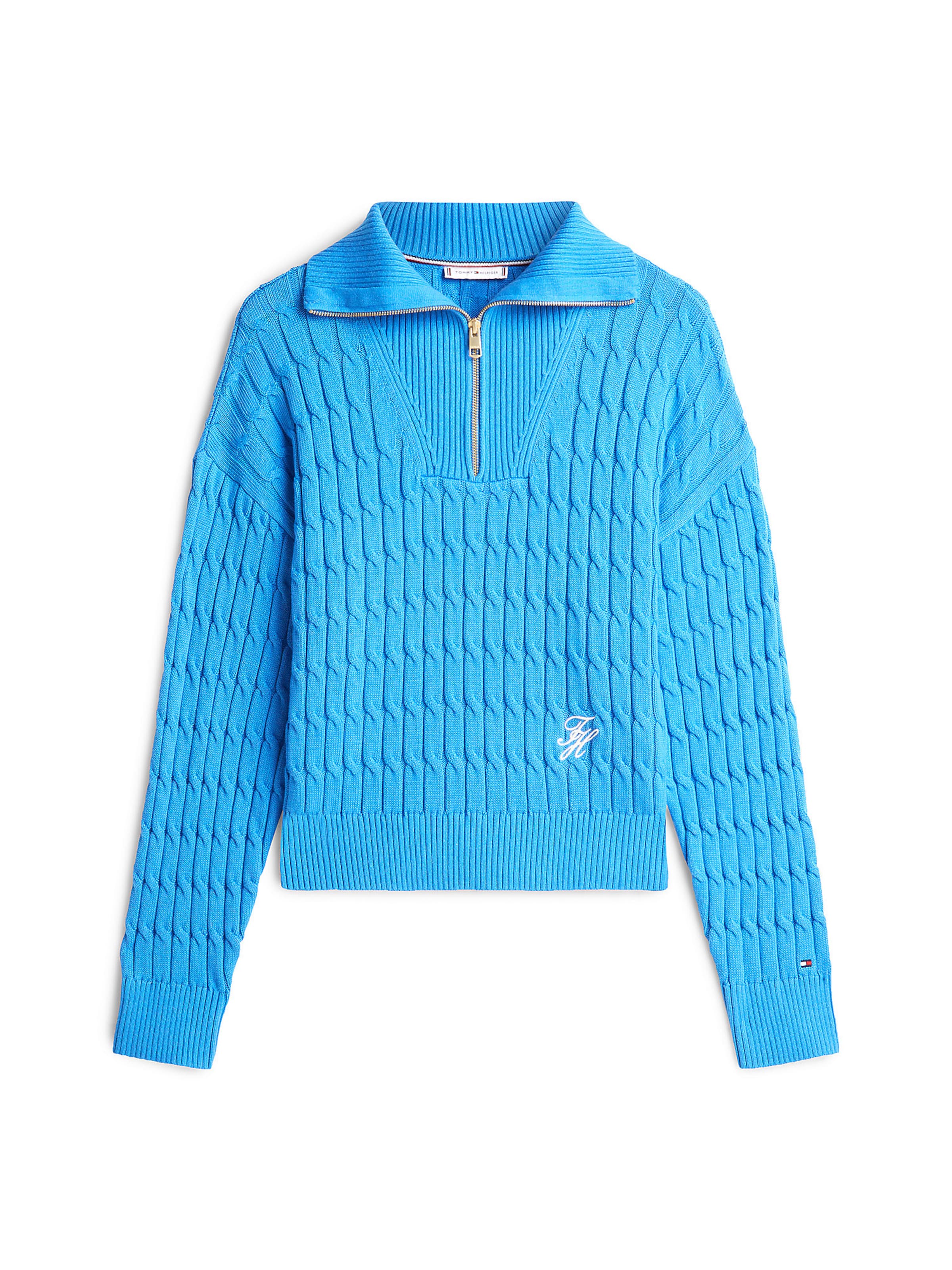 Pull-over TOMMY HILFIGER en bleu : devant