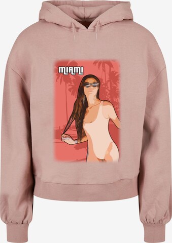 Merchcode Sweatshirt 'Grand Miami' in Pink: predná strana