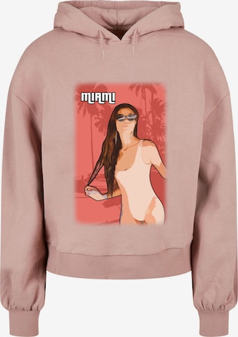 Merchcode Sweatshirt 'Grand Miami' in Roze: voorkant