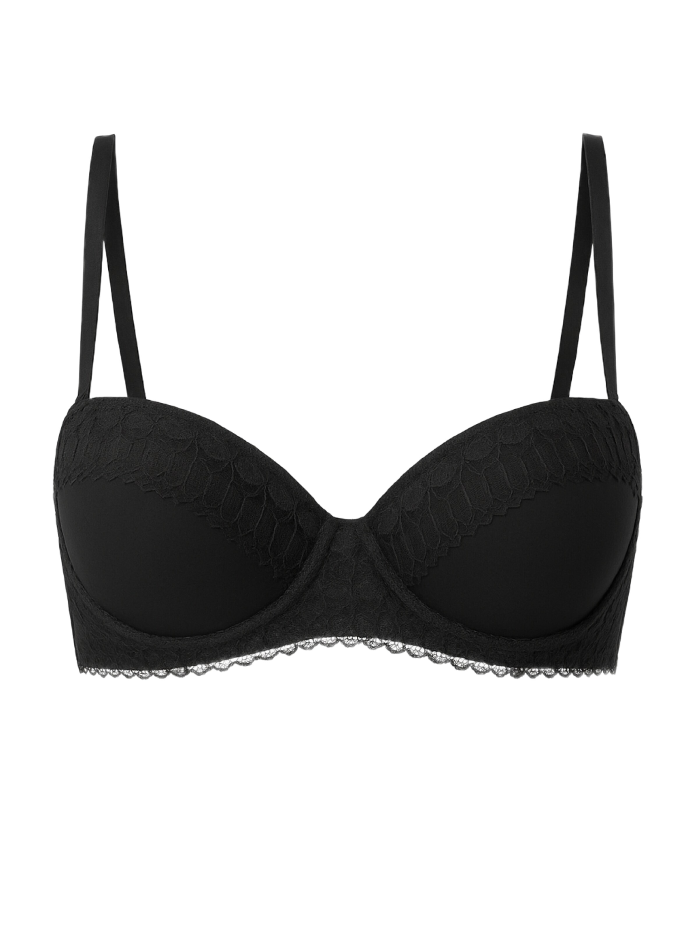 C&City Push-up BH in Schwarz: Vorderseite
