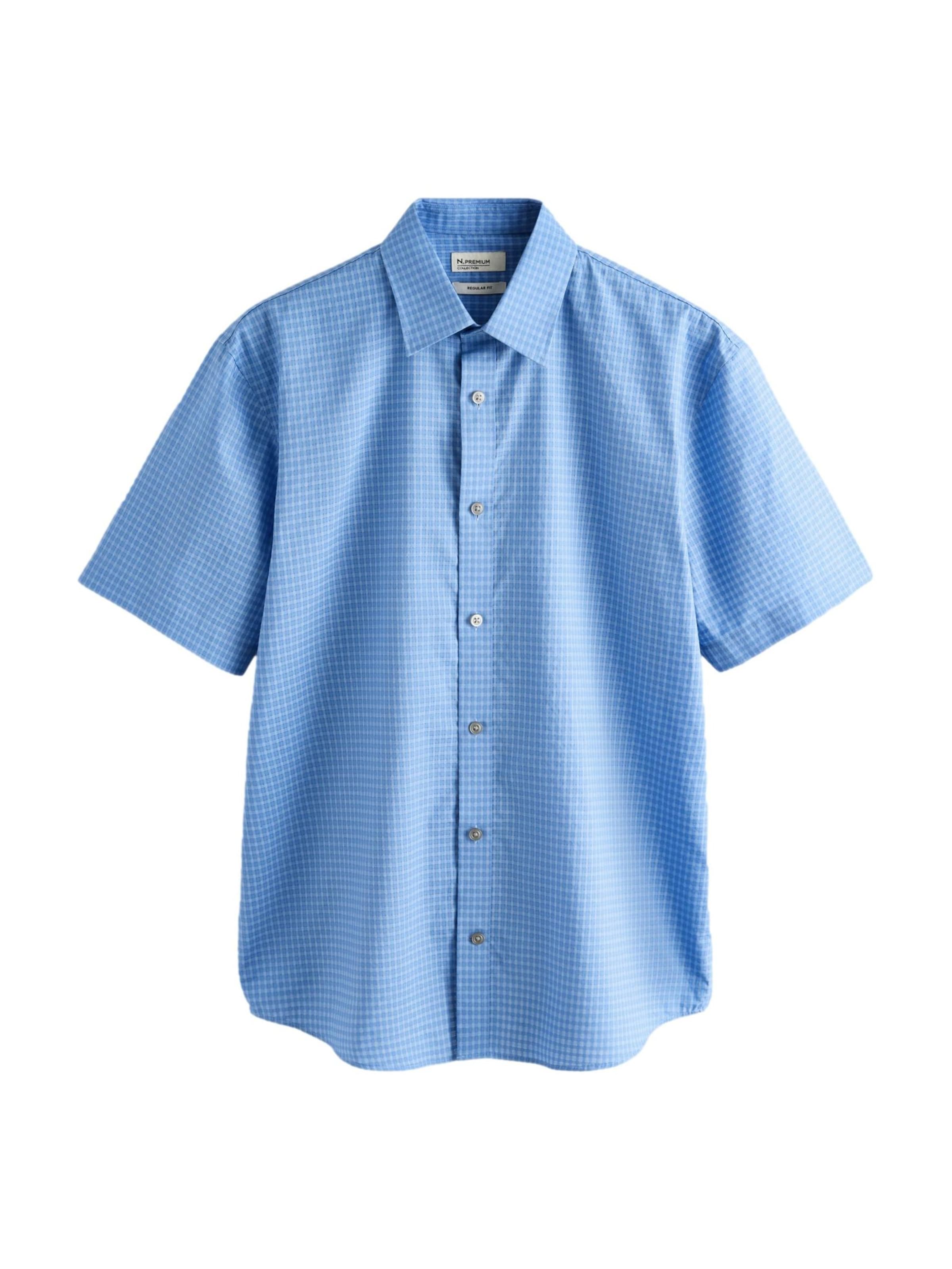 Next Regular fit Button Up Shirt 'N. Premium' in Blue: front