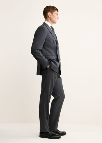 MANGO MAN Regular Pleat-Front Pants 'Siena' in Grey