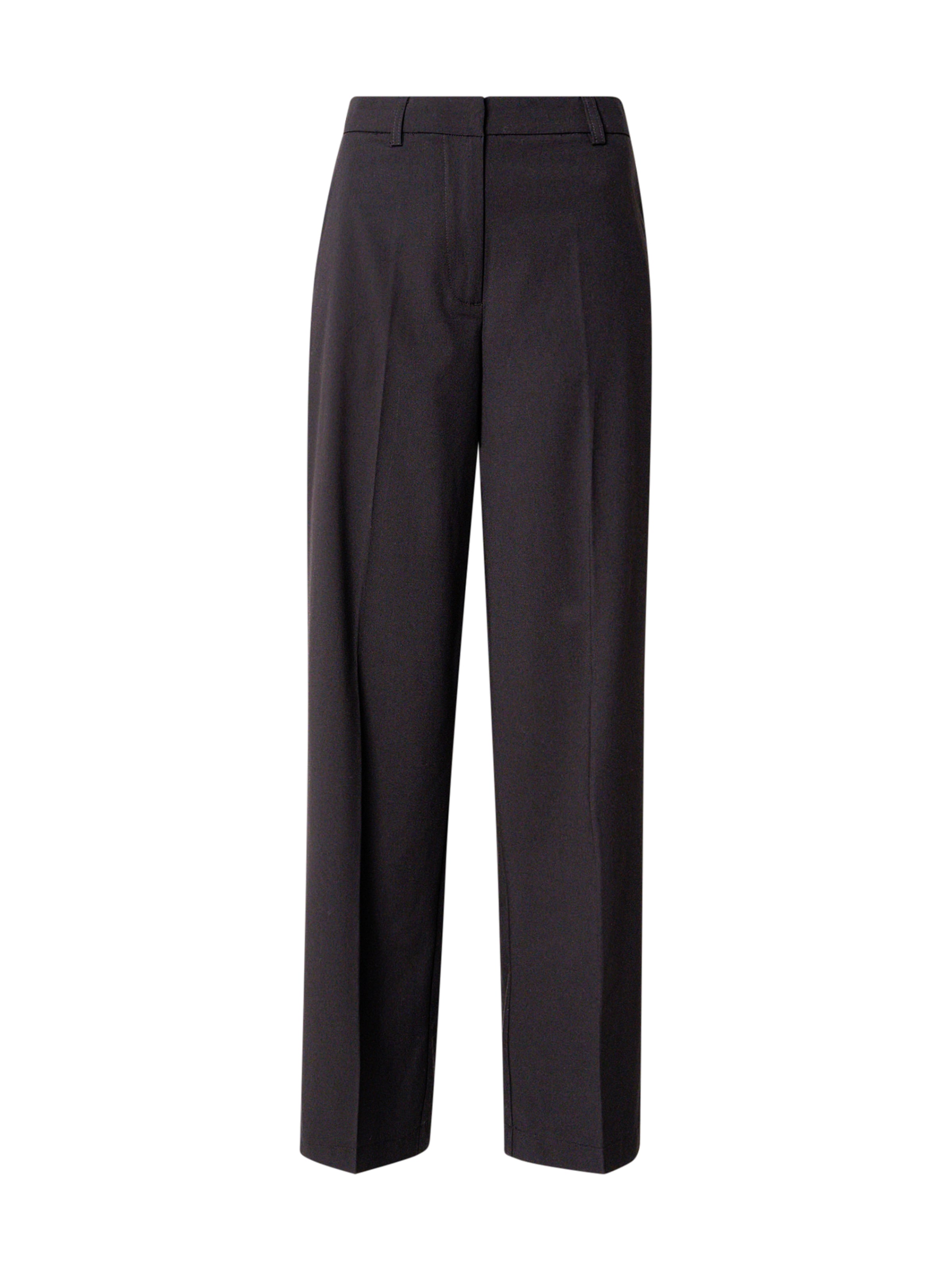 PIECES Wide leg Pantalon 'PCROSA' in Zwart: voorkant