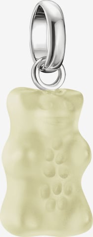 Thomas Sabo Anhänger 'Goldbären in Weiß Connect' in Silber: Vorderseite