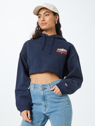 Sweat-shirt Tommy Jeans en bleu : devant