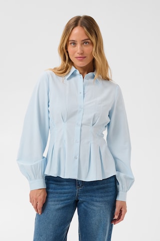 Kaffe Blouse in Blauw: voorkant